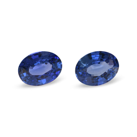 2.86 Karat blaues SRI LANKAN Oval-Saphir-Paar