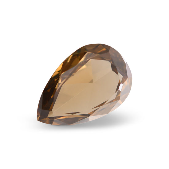 2.98 Carat Fancy Dark Yellowish Brown Pear Diamond SI1 GIA
