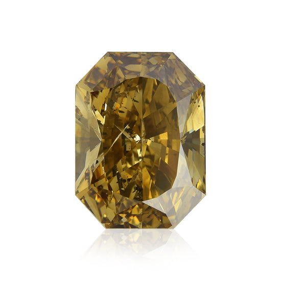 25.13 Carat Fancy Dark Brown Yellow Radiant Diamond (I1) GIA