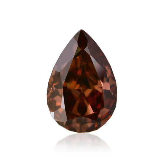 Diamante a Pera Fancy Deep Brown Pink da 0,46 Carati SI1 GIA