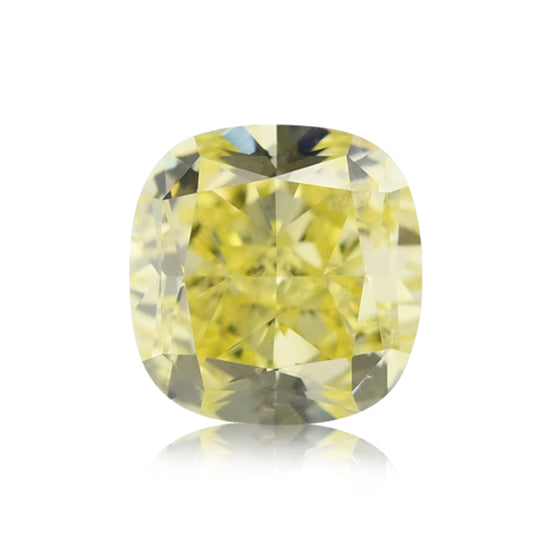 0.62 Karat Fancy Intense Yellow Cushion Diamant SI1 GIA