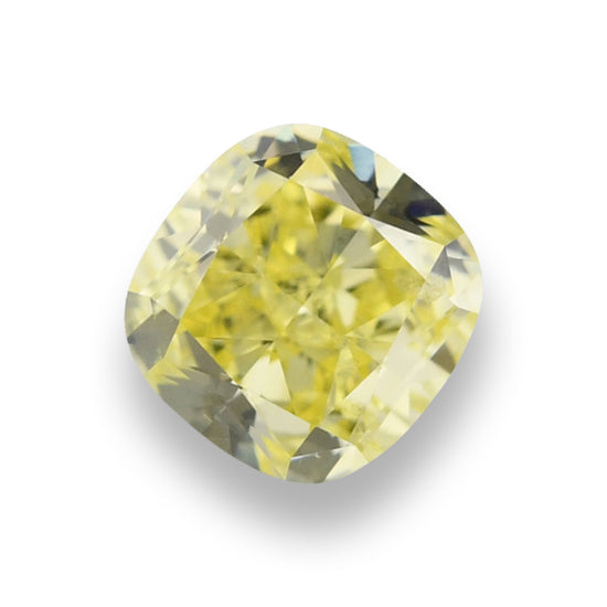 0.62 Carat Fancy Intense Yellow Cushion Diamond SI1 GIA