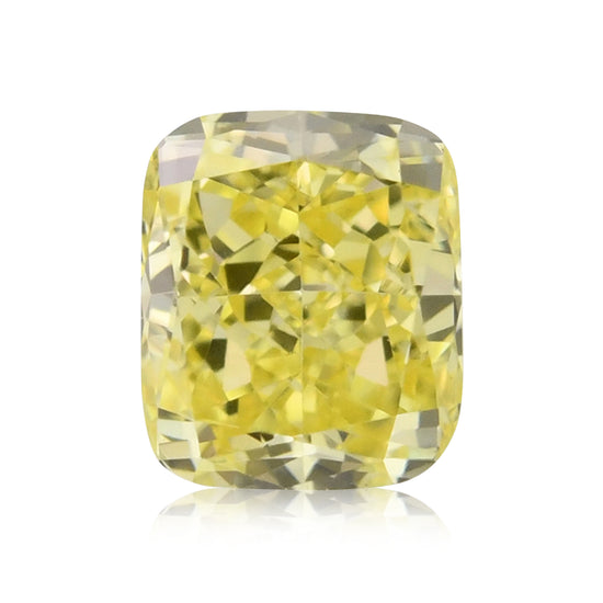 0.37 Karat Fancy Intense Yellow Cushion Diamant VVS2 GIA