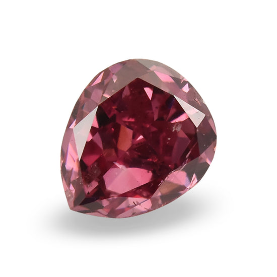 0.19 Carat Fancy Deep Pink Pear Diamond I1 GIA