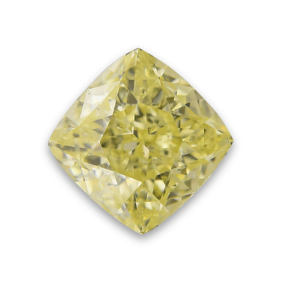 0.36 Carat Fancy Yellow Cushion Diamond VS2 GIA