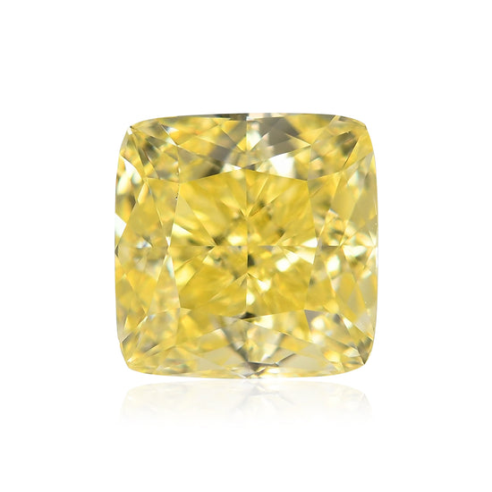 1,03 Karat Fancy Intense Yellow Cushion Diamant VVS2 GIA