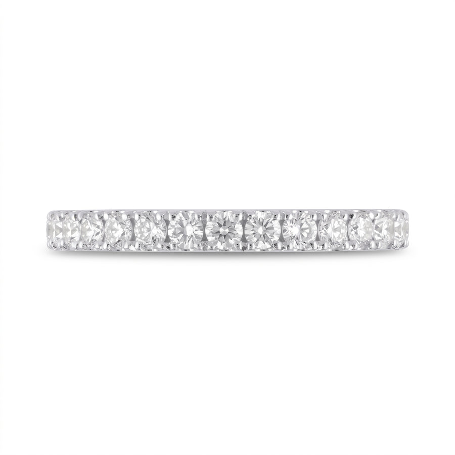 Open Pave Diamond Half Eternity Ring