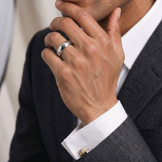 Comfort Fit Domed Wedding Band-5.0MM