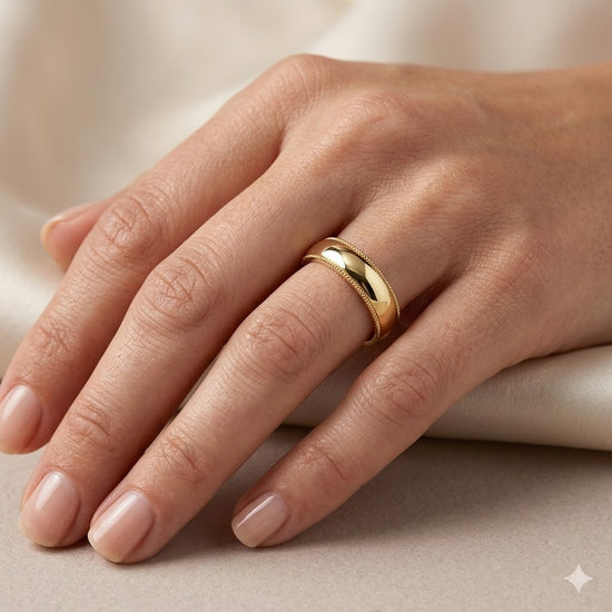 Wedding Band with Milgrain-4.0MM
