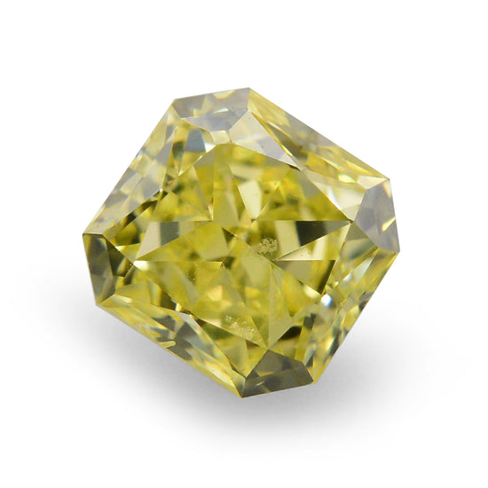 0.42 Carat Fancy Intense Yellow Radiant Diamond VS2 IGI