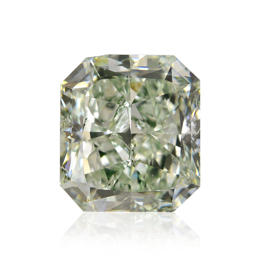 1.50 Carat Fancy Green Radiant Diamond SI1 GIA