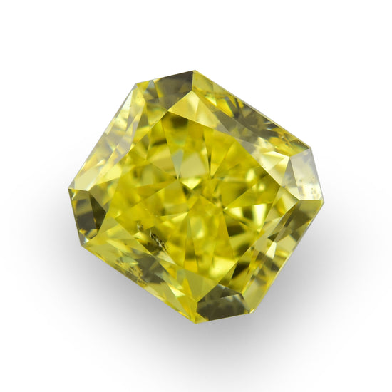 0.51 Carat Fancy Intense Yellow Radiant Diamond SI1 GIA