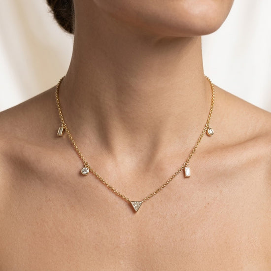 Mixed Shape Diamond Necklace