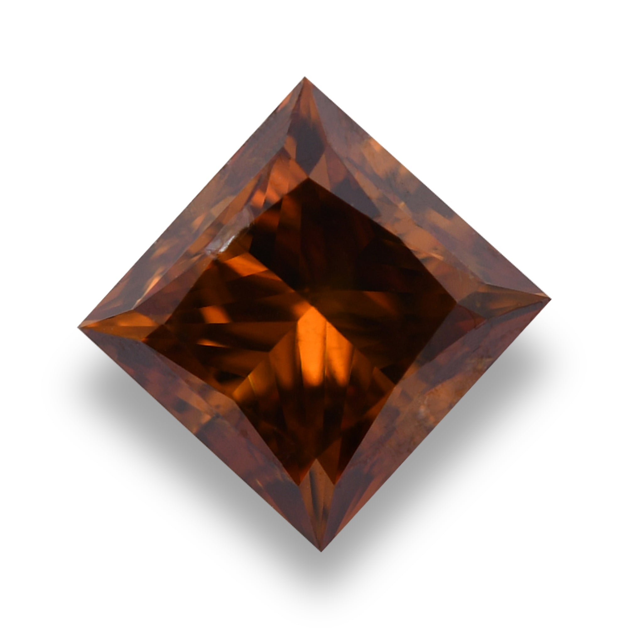 1.01 Carat Fancy Deep Orange Brown Princess Diamond SI2 GIA | LEIBISH