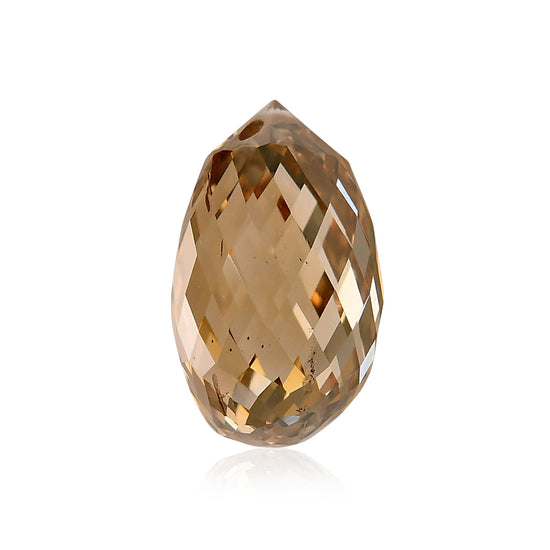 3.00 Carat Fancy Brown Yellow Briolette Diamond  GIA