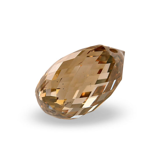 3.00 Carat Fancy Brown Yellow Briolette Diamond  GIA
