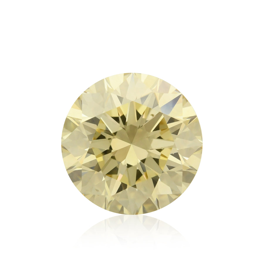 3.00 Carat Fancy Light Brownish Yellow Round Diamond VS2 GIA