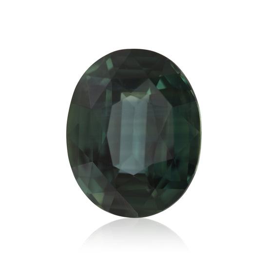 3,01 Karat grüner Saphir aus Madagaskar, oval, CD, unbehandelt