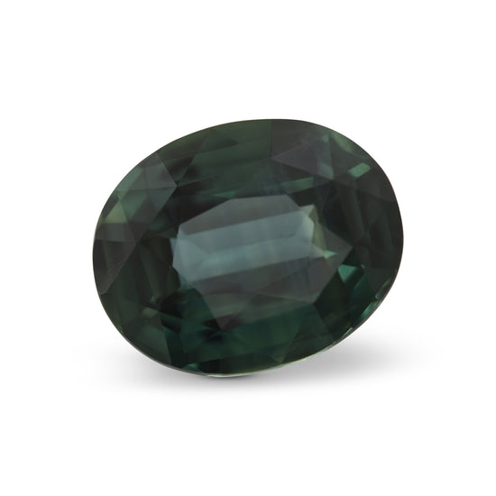 3,01 Karat grüner Saphir aus Madagaskar, oval, CD, unbehandelt