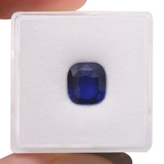 3.02 Carat Blue SRI LANKA Cushion Sapphire GIA