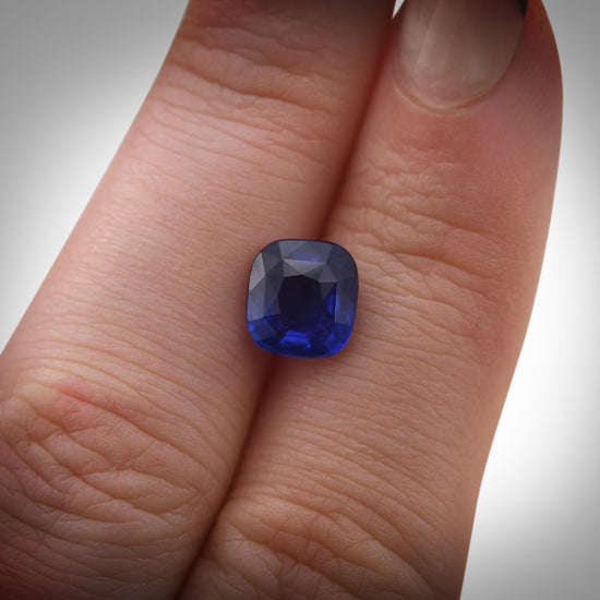 3.02 Carat Blue SRI LANKA Cushion Sapphire GIA
