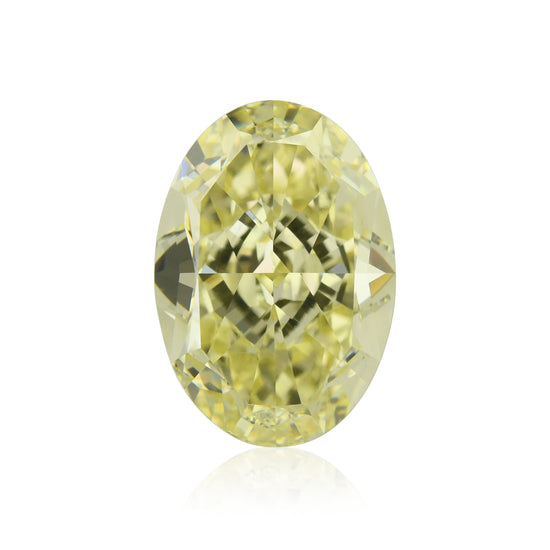 3.02 Karat Fancy Light Yellow Oval-Diamant VVS2 GIA