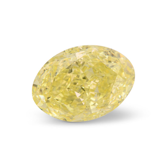 3.02 Carat Fancy Yellow Oval Diamond VVS2 GIA