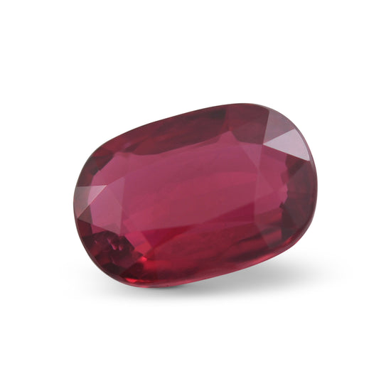 3.02 Carat Red BURMESE Oval Ruby GIA