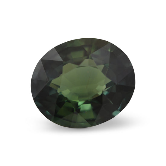 3.02 Carat Green Tanzania Oval Sapphire CD No Heat