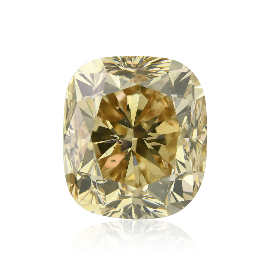 Diamante a Cuscino GIA SI2 da 3,03 carati, Fancy Brown Yellow