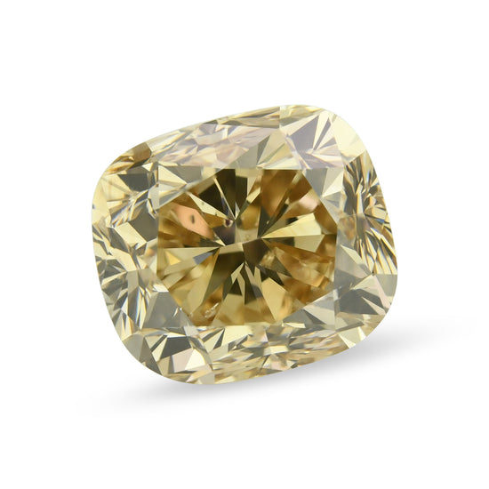 3.03 Karat Fancy Brown Yellow Cushion Diamant SI2 GIA