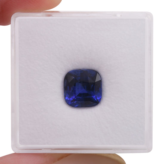 3.04 Carat Blue Madagascar Cushion Sapphire CD