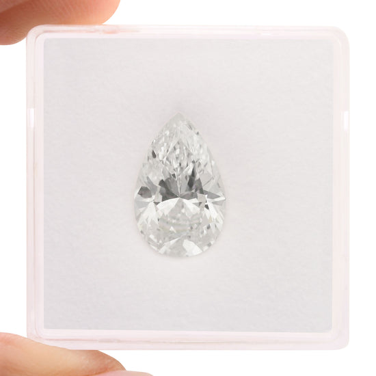 3.05 Carat D Color Pear Diamond VS2 GIA