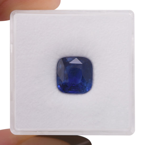3.05 Carat Blue SRI LANKA Cushion Sapphire GIA & GRS