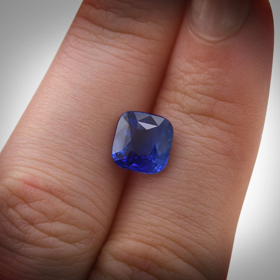 3.05 Carat Blue SRI LANKA Cushion Sapphire GIA & GRS