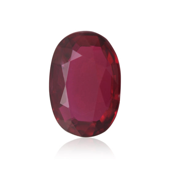 3.06 Carat Red BURMESE Oval Ruby GIA