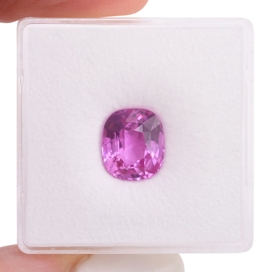 3.07 Carat Pink MADAGASCAR Cushion Sapphire GIA