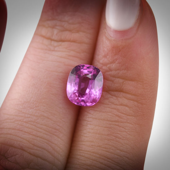 3.07 Carat Pink MADAGASCAR Cushion Sapphire GIA