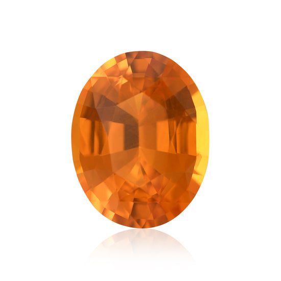 3.07 Carat Orange SRI LANKAN Oval Sapphire GIA