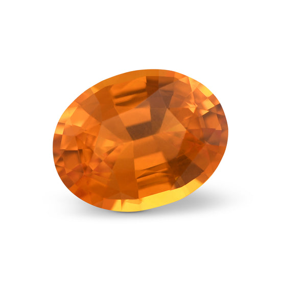 3.07 Carat Orange SRI LANKAN Oval Sapphire GIA