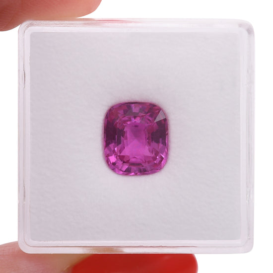 3.08 Carat Pink MADAGASCAR Cushion Sapphire CD