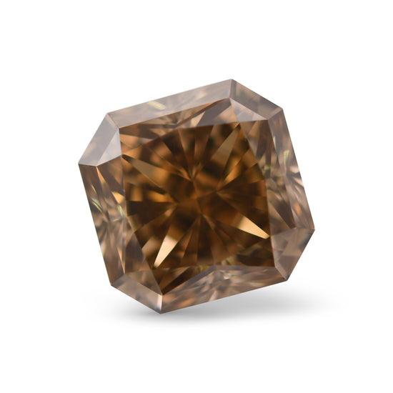 3.10 Carat Fancy Yellow Brown Radiant Diamond VS1 GIA