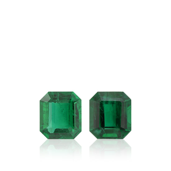 3.11 Carat Zambian Octagon Emeralds GRS Pair