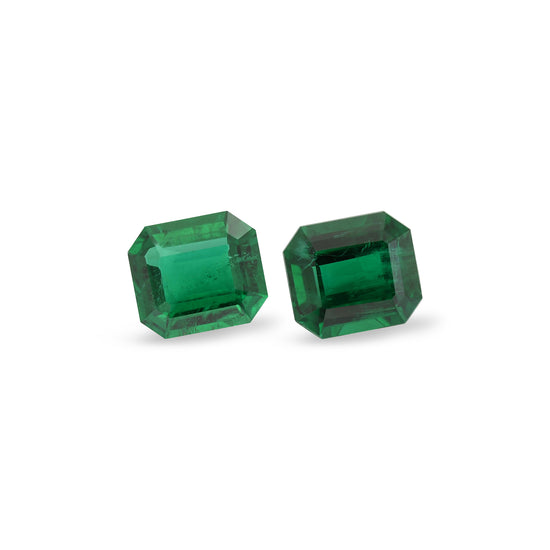 3.11 Carat Zambian Octagon Emeralds GRS Pair