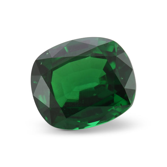 3.23 Carat Green TANZANIAN Cushion Tsavorite Garnet GWLAB