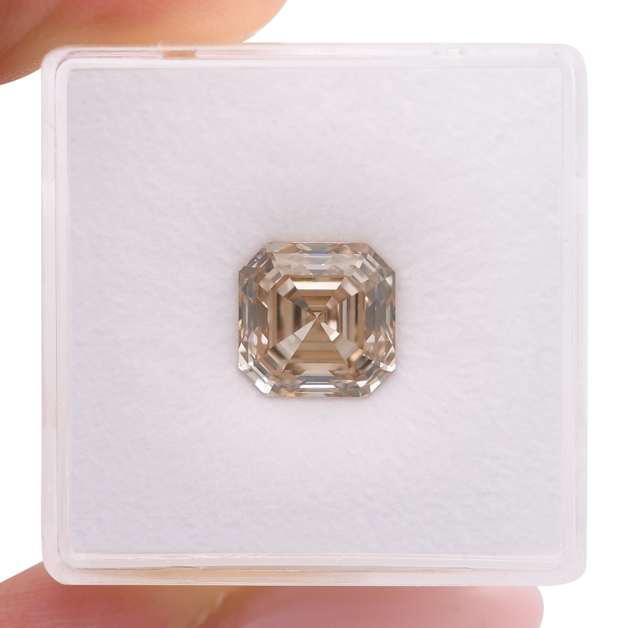 3.25 Carat Light Brown Asscher Diamond VS2 GIA | LEIBISH