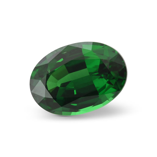 3.33 Carat Green TANZANIAN Oval Tsavarit Garnet GWLAB