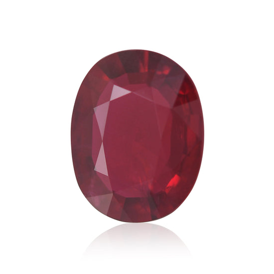 3.35 Carat Red BURMESE Oval Ruby GIA