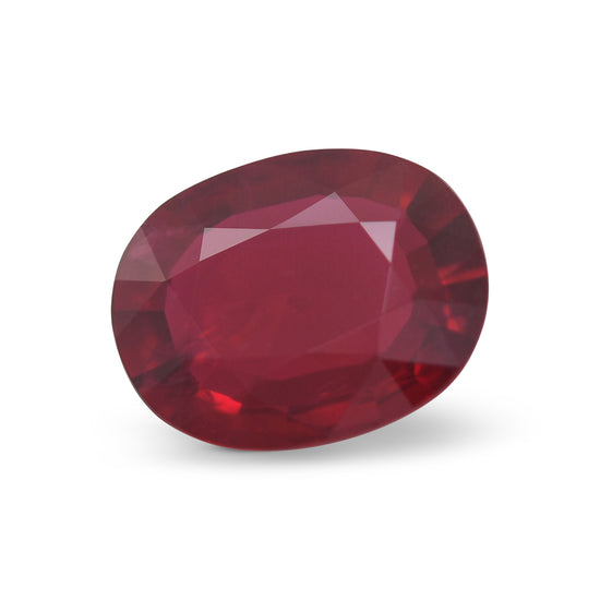 3.35 Carat Red BURMESE Oval Ruby GIA