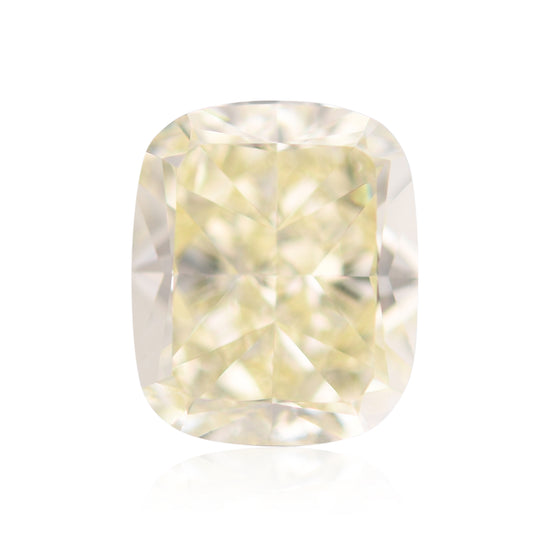 3.39 Carat Light Yellow Cushion Diamond VS2 GIA